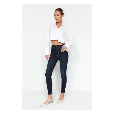 Trendyol Midnight Blue formázó hatás magas derékú skinny farmer