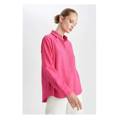 DEFACTO Regular Fit linen Long Sleeve Shirt