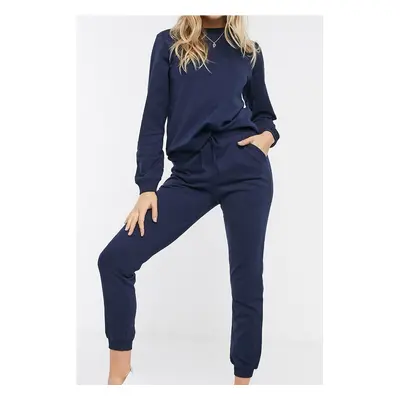 Know Women's Navy Blue Cotton Pajama Set