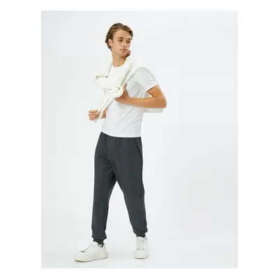 Koton Jogger Sweatpants Laced Waist Pocket Detailed