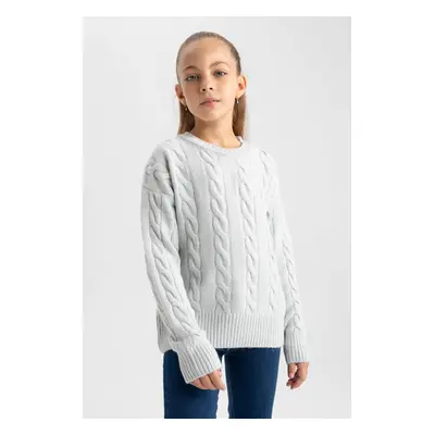 DEFACTO Girl Regular Fit Crew Neck Pullover