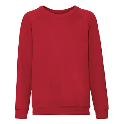 Czerwona bluza dziecięca Raglan Sweat Fruit of the Loom