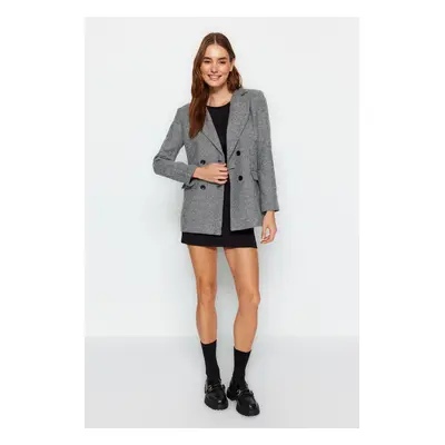 Trendyol Gray Regular Lined Woven Blazer Jacket