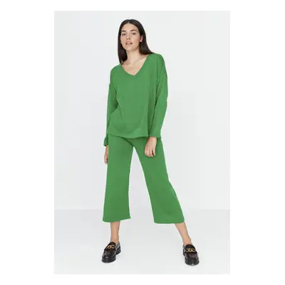 Trendyol Green Oversized Knitwear Top and Bottom Set