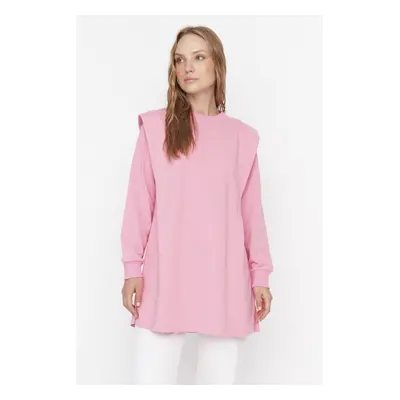 Trendyol Pink Padded Knitted Sweatshirt