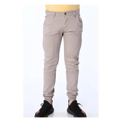 Boys' beige trousers with elastic band