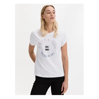 White Women's T-Shirt Guess Tonya - Women