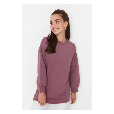 Trendyol Damson Crew Neck Basic Knitted Sweatshirt