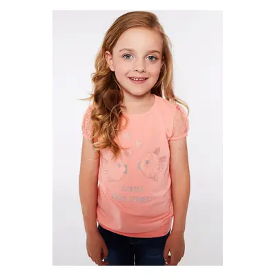 Girls' T-shirt Peach fish