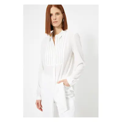 Koton Women's White Button Detailed Tunic