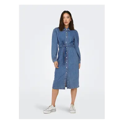 Blue Denim Shirt Midishdress ONLY Idun - Nők