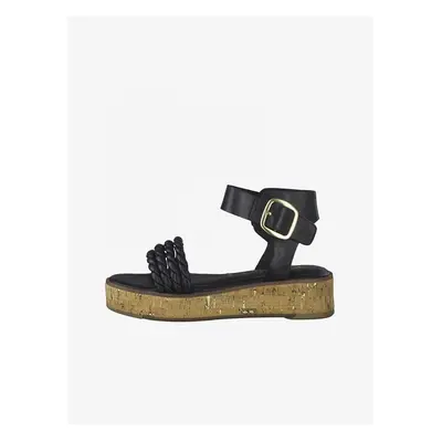 Black leather sandals Tamaris - Women