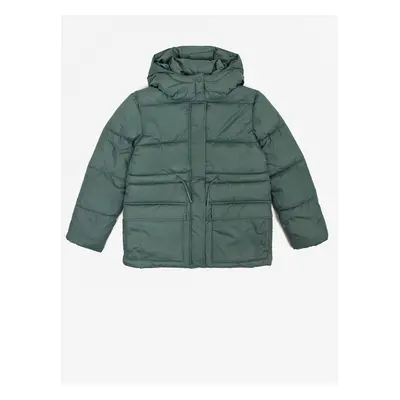 Green Girls Quilted Winter Jacket with Detachable Hood Tom Tailor - Girls