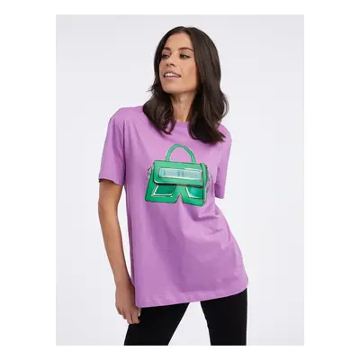 Purple women's T-shirt KARL LAGERFELD - Women