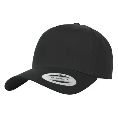 5-Panel Curved Classic Snapback Black