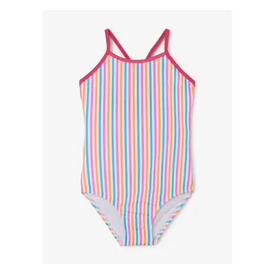 White Girly Striped Swimwear name it Ziza - Girls