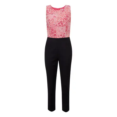 Orsay Pink-Black Women Floral Overall - Women