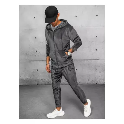 Men's Grey Velour Dstreet Tracksuit