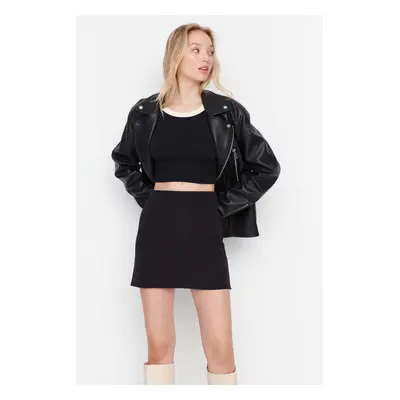 Trendyol Black A-line Mini Length Woven Skirt