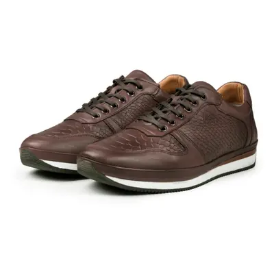 Ducavelli Ageo Genuine Leather Men's Casual Shoes Brown