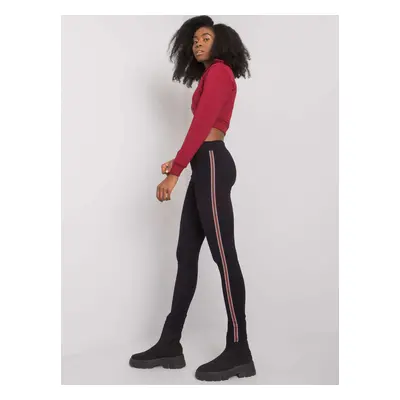 Black women's cotton leggings from Jianna RUE PARIS