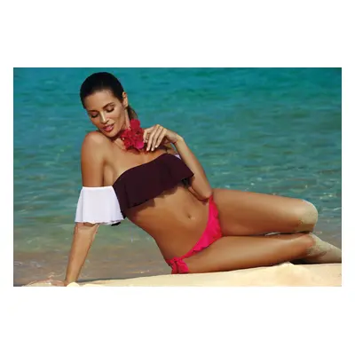 Swim Top Grace Vigneto-Bianco M-488 (4) Eggplant - White