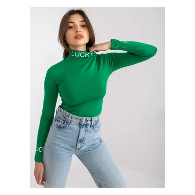 Green fitted blouse with Yarina lettering