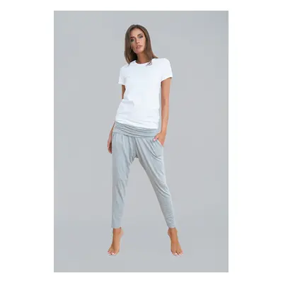 Grey long trousers - melange