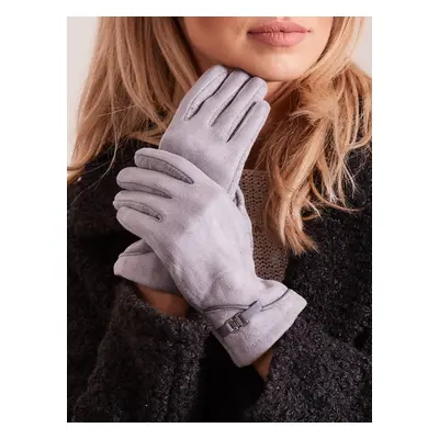 Elegant grey gloves for women