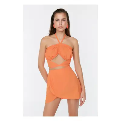 Trendyol Orange Tie Beach Bottom-Top Team