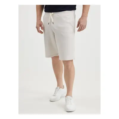 White Mens Sweatpants Shorts Guess Clovis - Men