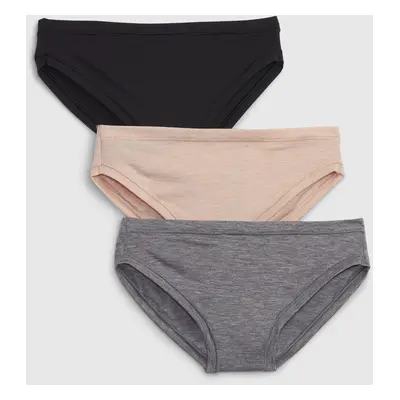 Set of three women's panties in grey, beige and black GAP