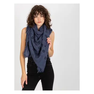 Women's scarf with print - blue