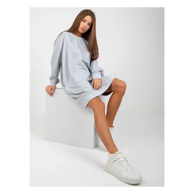 Grey long oversize hoodie