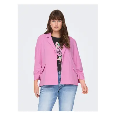 Pink Women's Jacket with Three-Quarter Sleeves ONLY CARMAKOMA Carolina D - Ladies