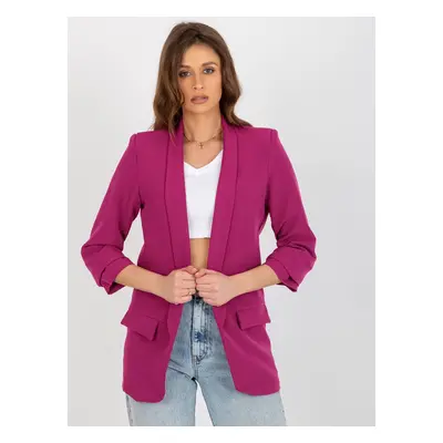 Women's fuchsia jacket Adela without fastening