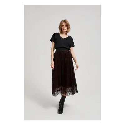 Flared midi skirt