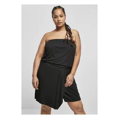 Women's short bandeau dress made of viscose black