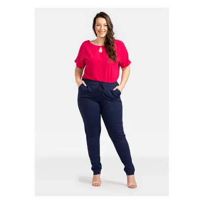 Karko Woman's Trousers Z786 Navy Blue