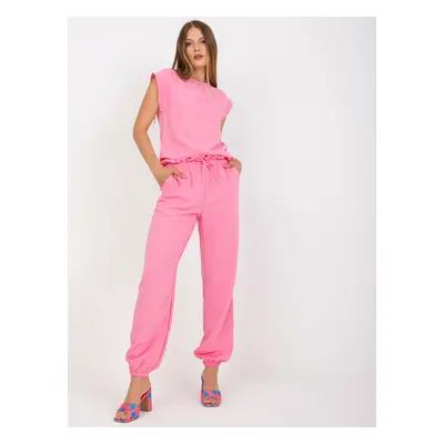 Pink casual trouser set RUE PARIS