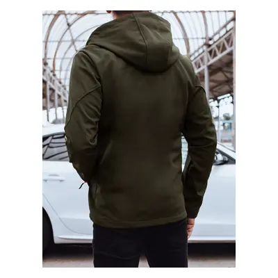 Green Dstreet Men's Hooded Softshell Jacket