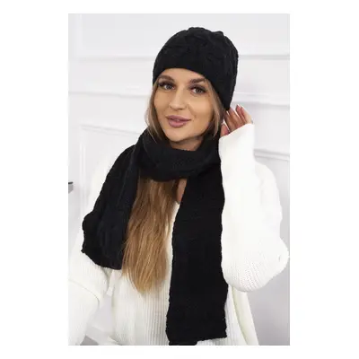 Women's set with scarf Marlena K416 black