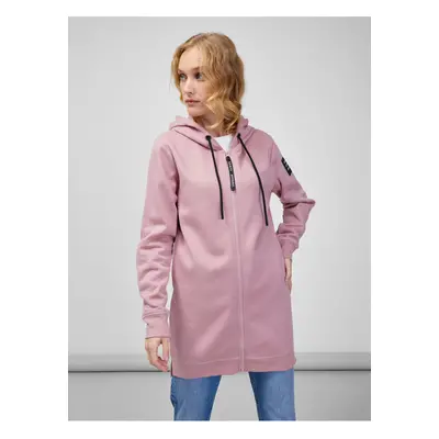 SAM73 Antique Pink Womens Zippered Hooded Sweatshirt SAM Drusilia - Ladies