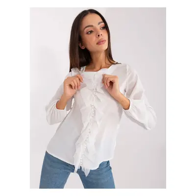 Ecru Women's Formal Blouse with Application