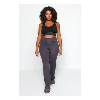 Trendyol Curve antracit kereszt derék részletes leggings