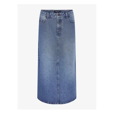 Blue women's denim maxi skirt Noisy May Elisa