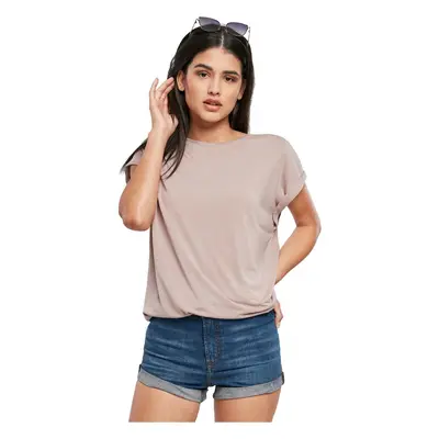 Women's T-shirt with extended shoulder powder pink