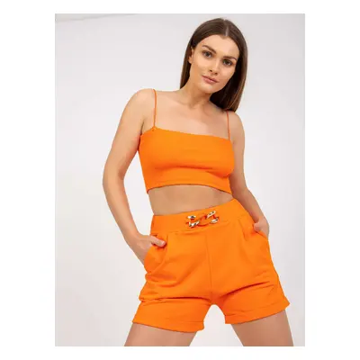 Orange casual shorts with pockets RUE PARIS