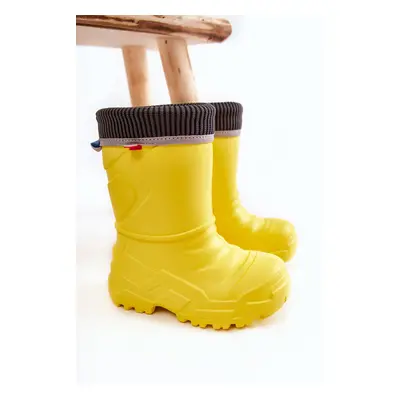 Children's insulated rain boots Befado Yellow