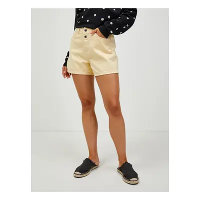 Light Yellow Shorts CAMAIEU - Women